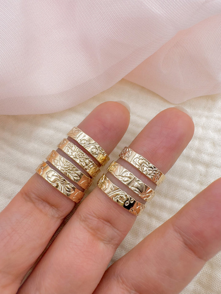Birth Flower Ring