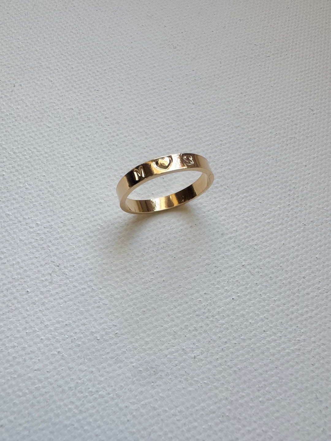 Love Initial Heart Ring