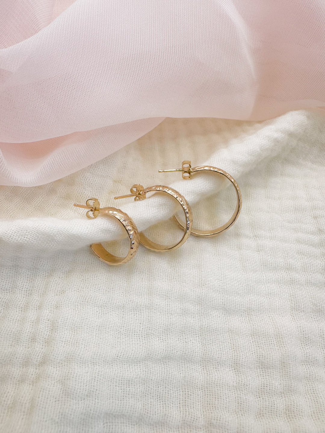 Vintage Flower Hoops Earrings
