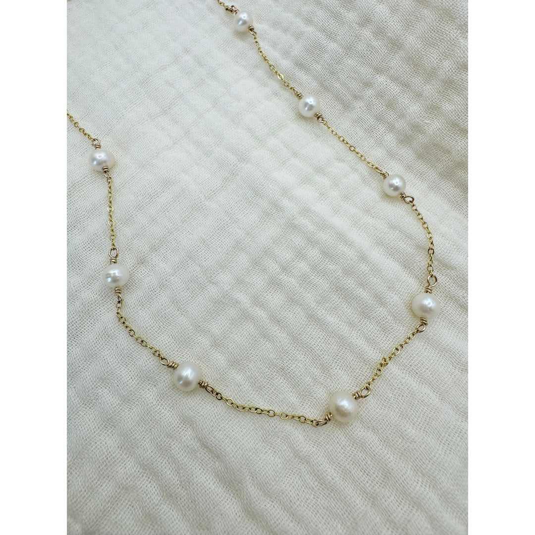 Beaded Fresh Water Pearl Necklace