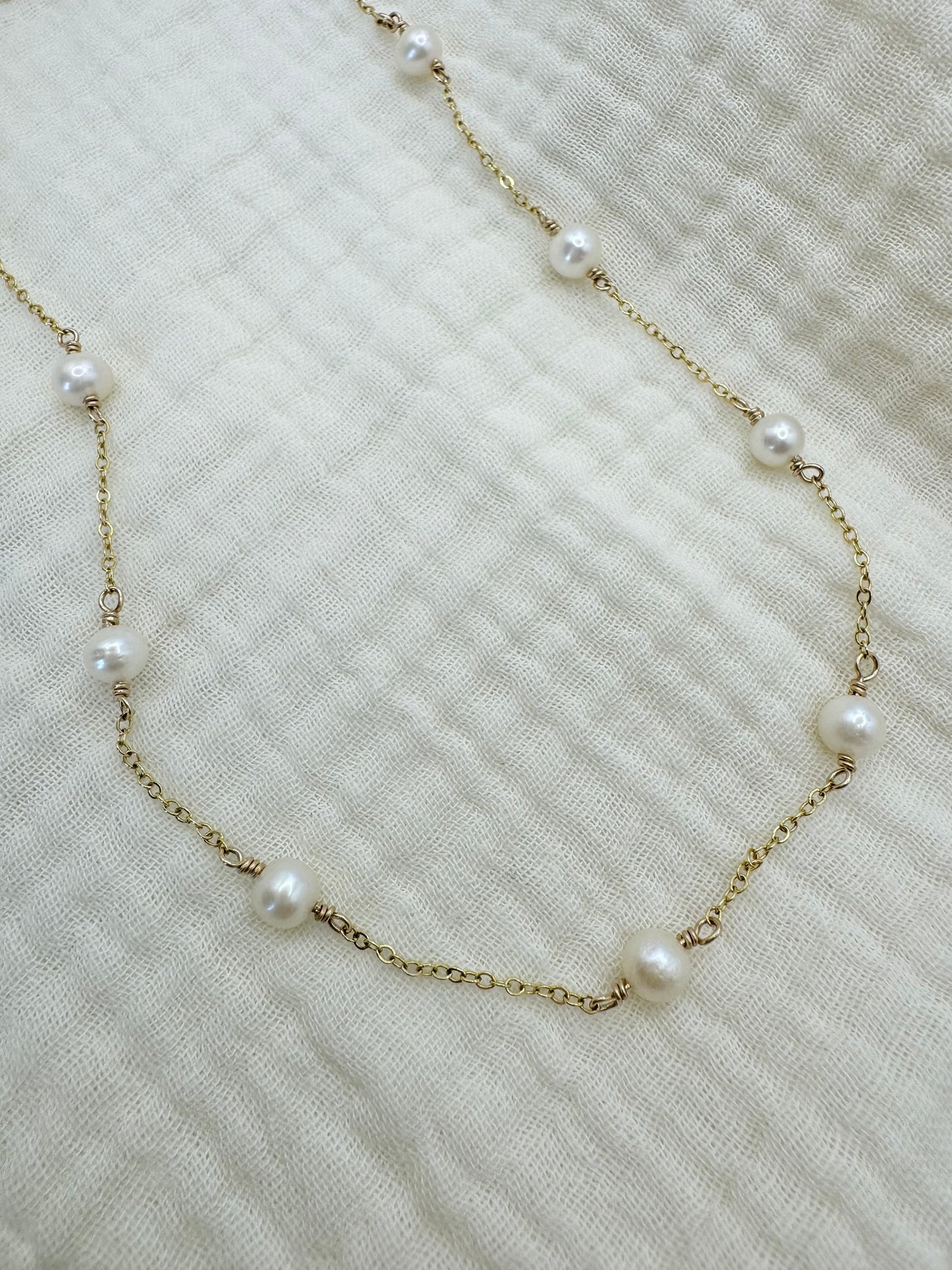 Beaded Fresh Water Pearl Necklace