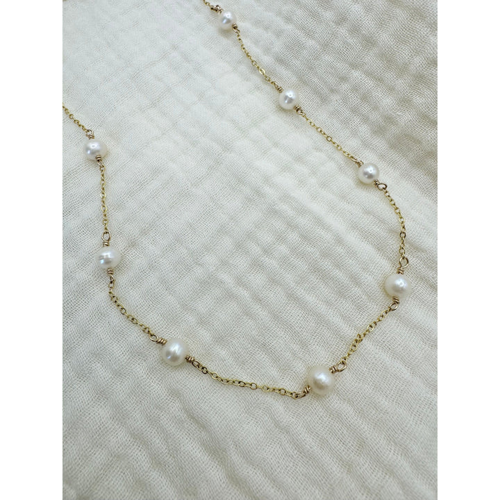 Beaded Fresh Water Pearl Necklace