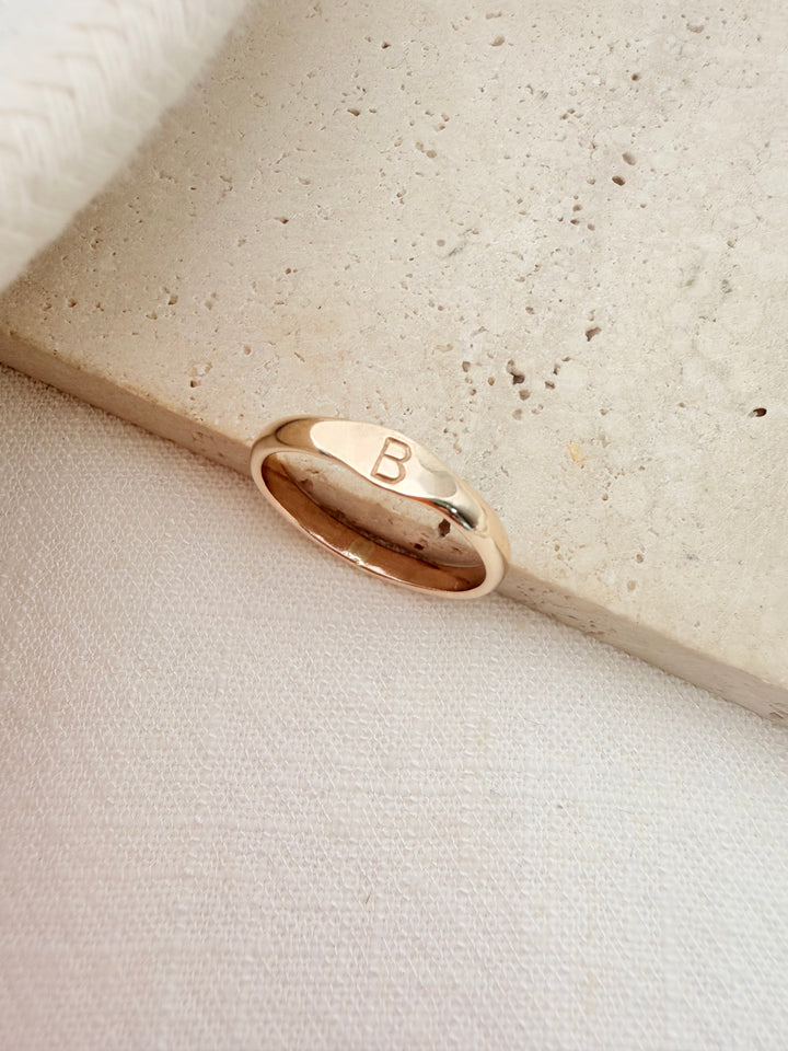 Initial Signet Ring