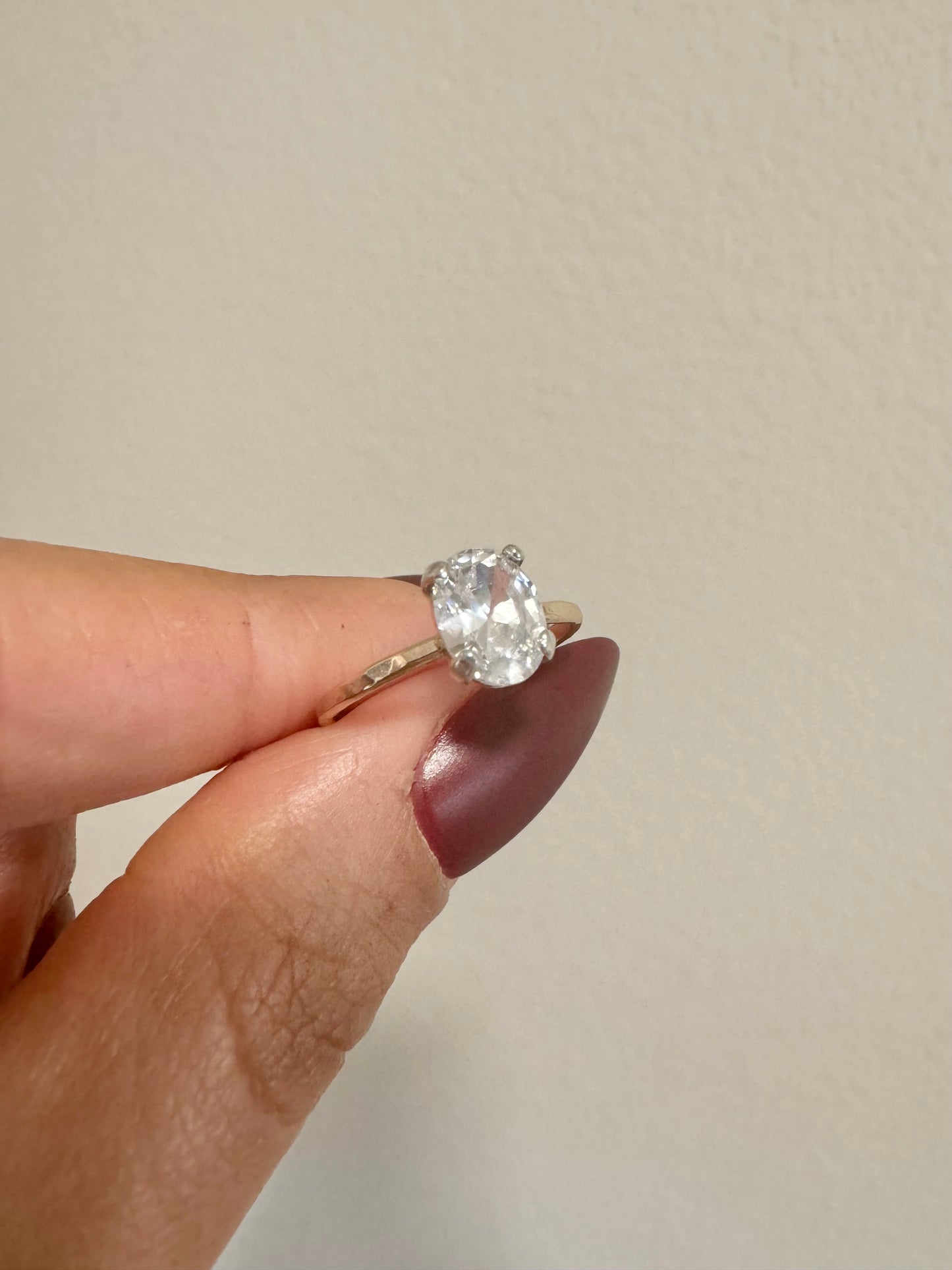 Cubic Zircona Solitaire Ring