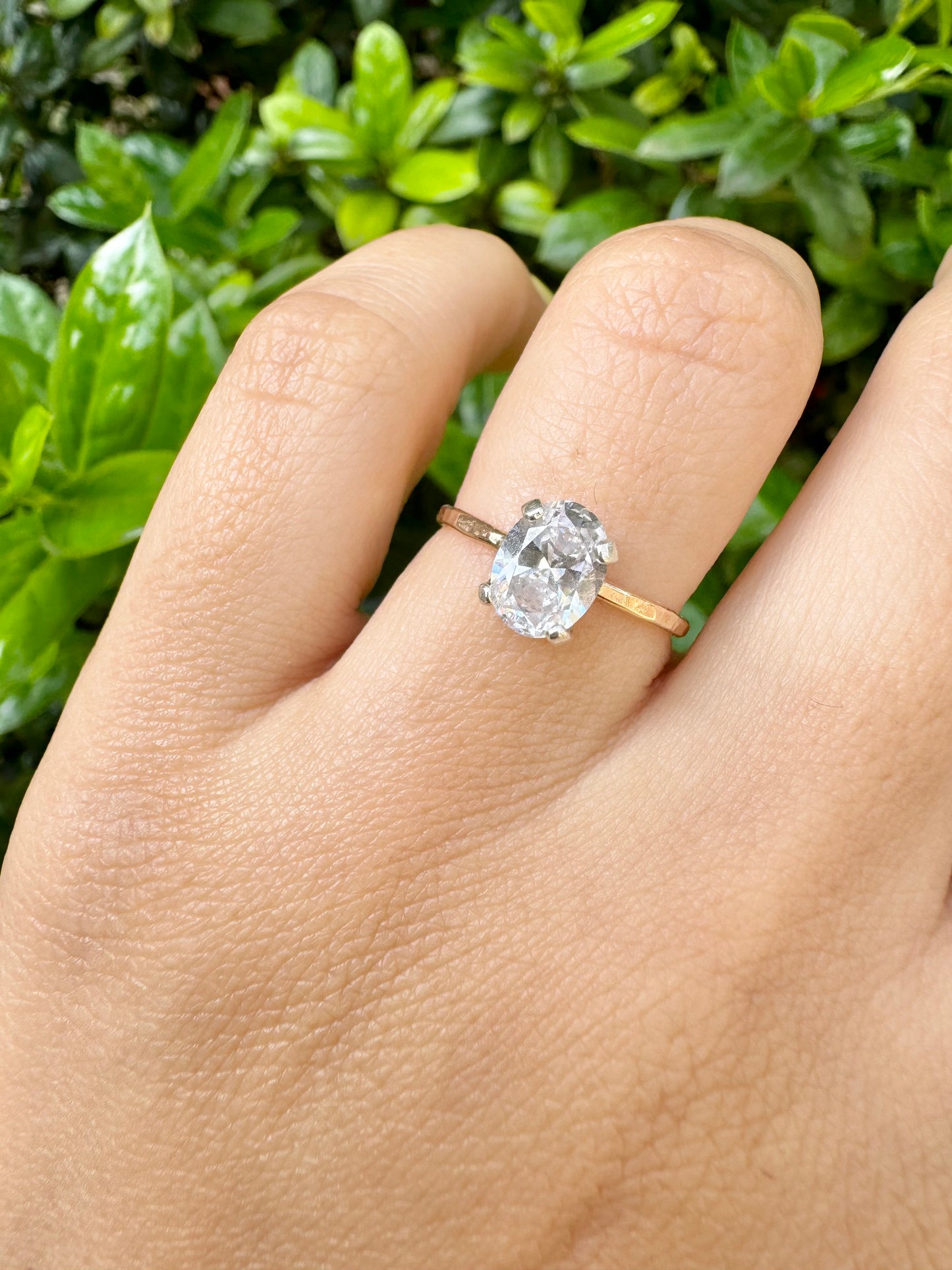 Cubic Zircona Solitaire Ring