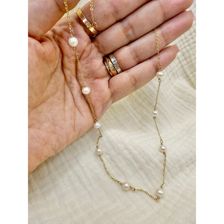 Beaded Fresh Water Pearl Necklace