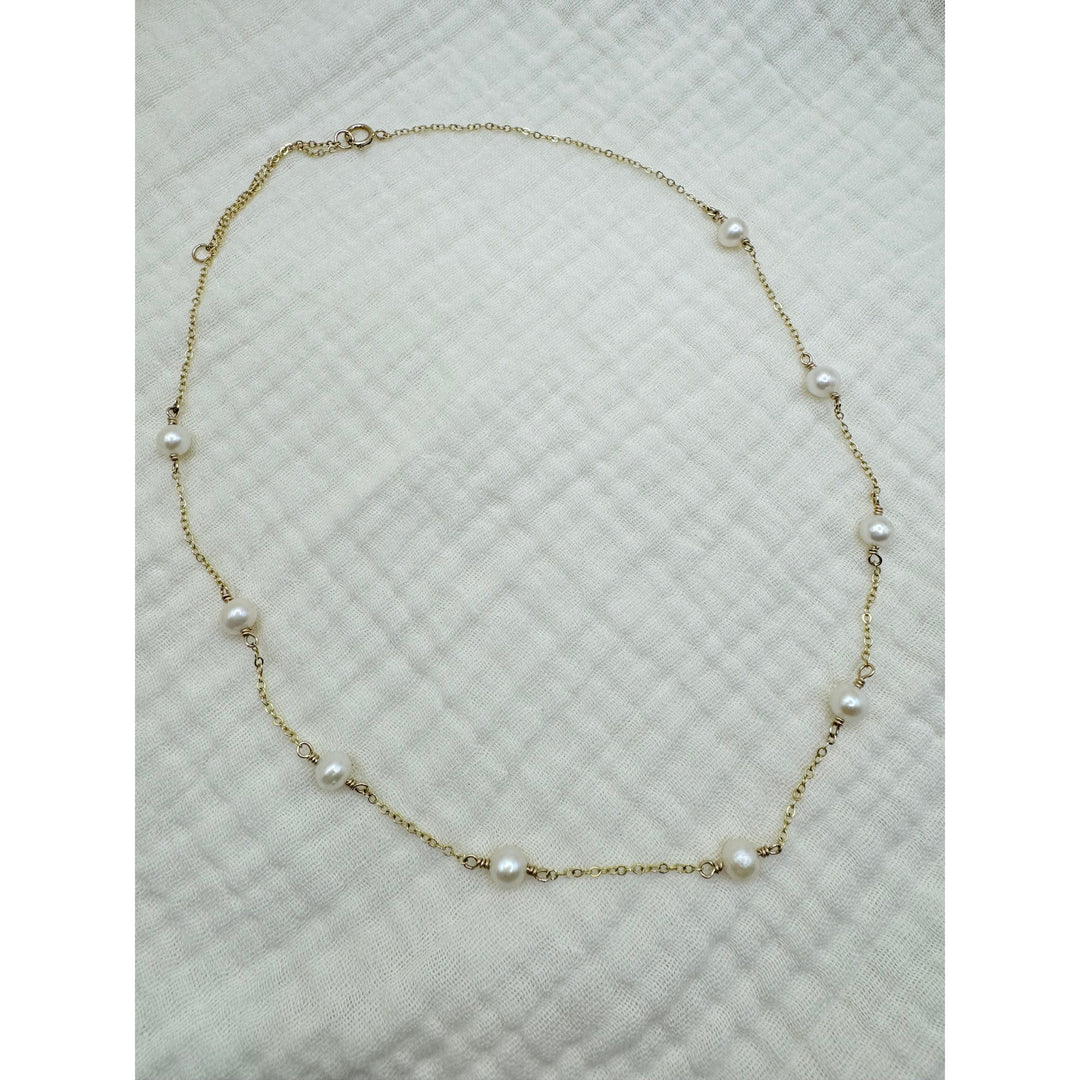 Beaded Fresh Water Pearl Necklace