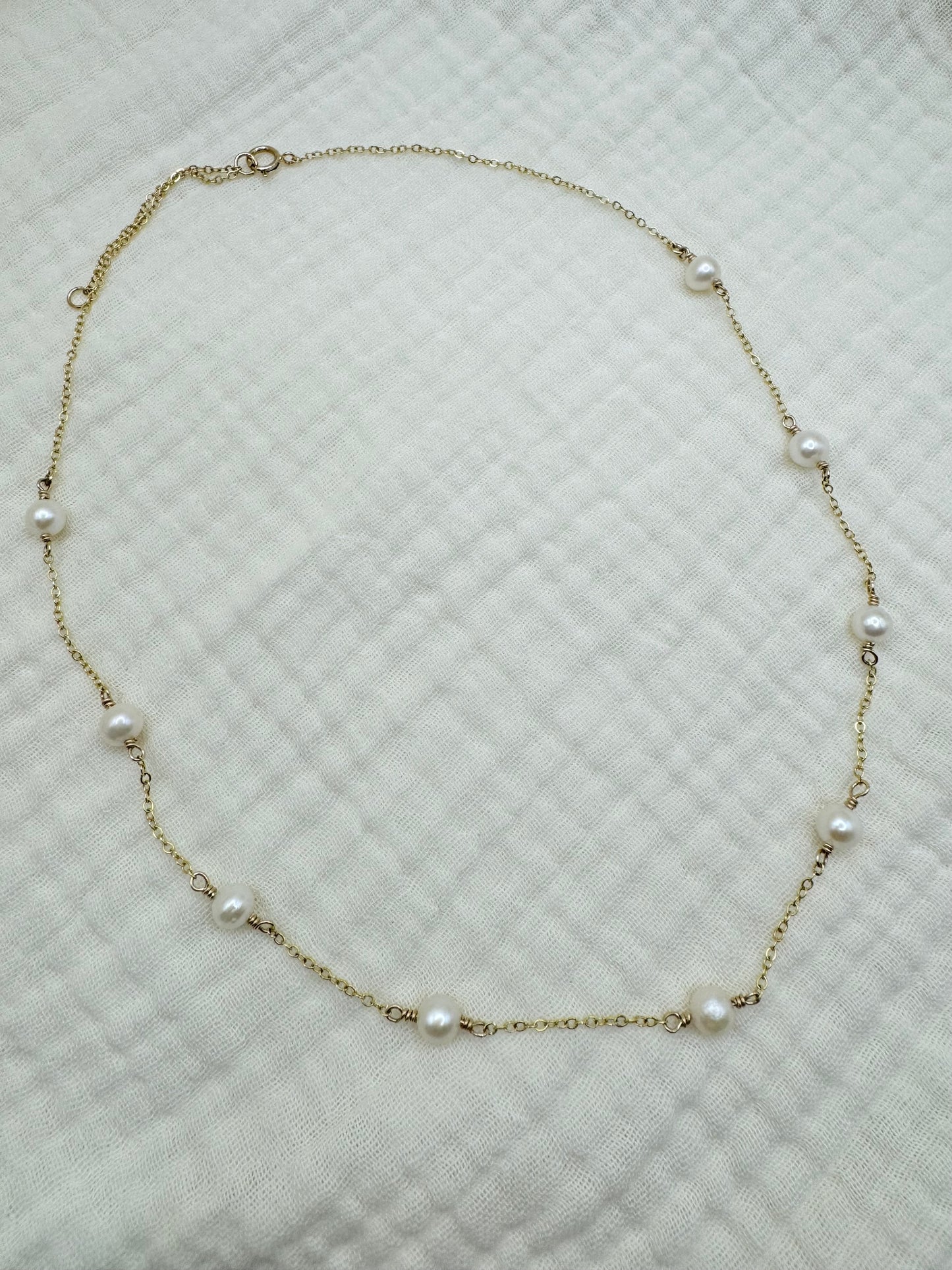 Beaded Fresh Water Pearl Necklace