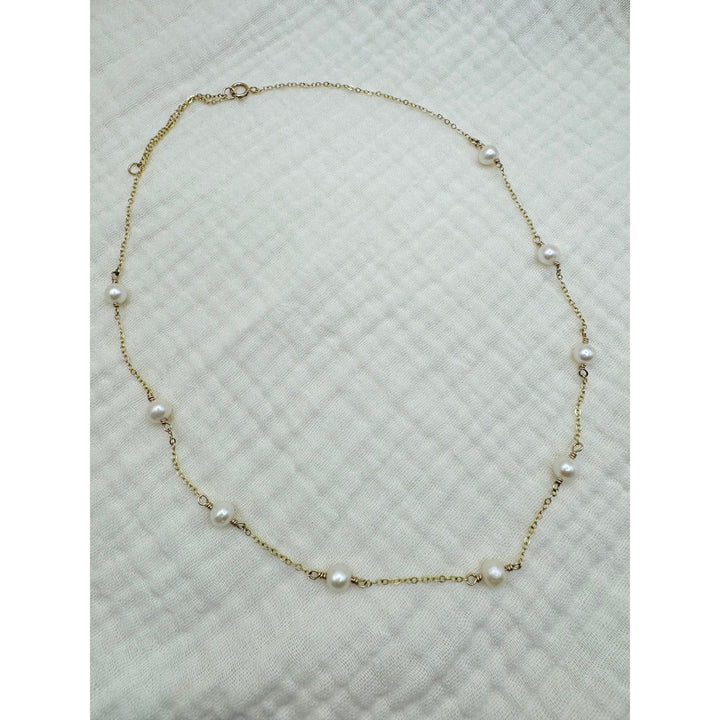 Beaded Fresh Water Pearl Necklace