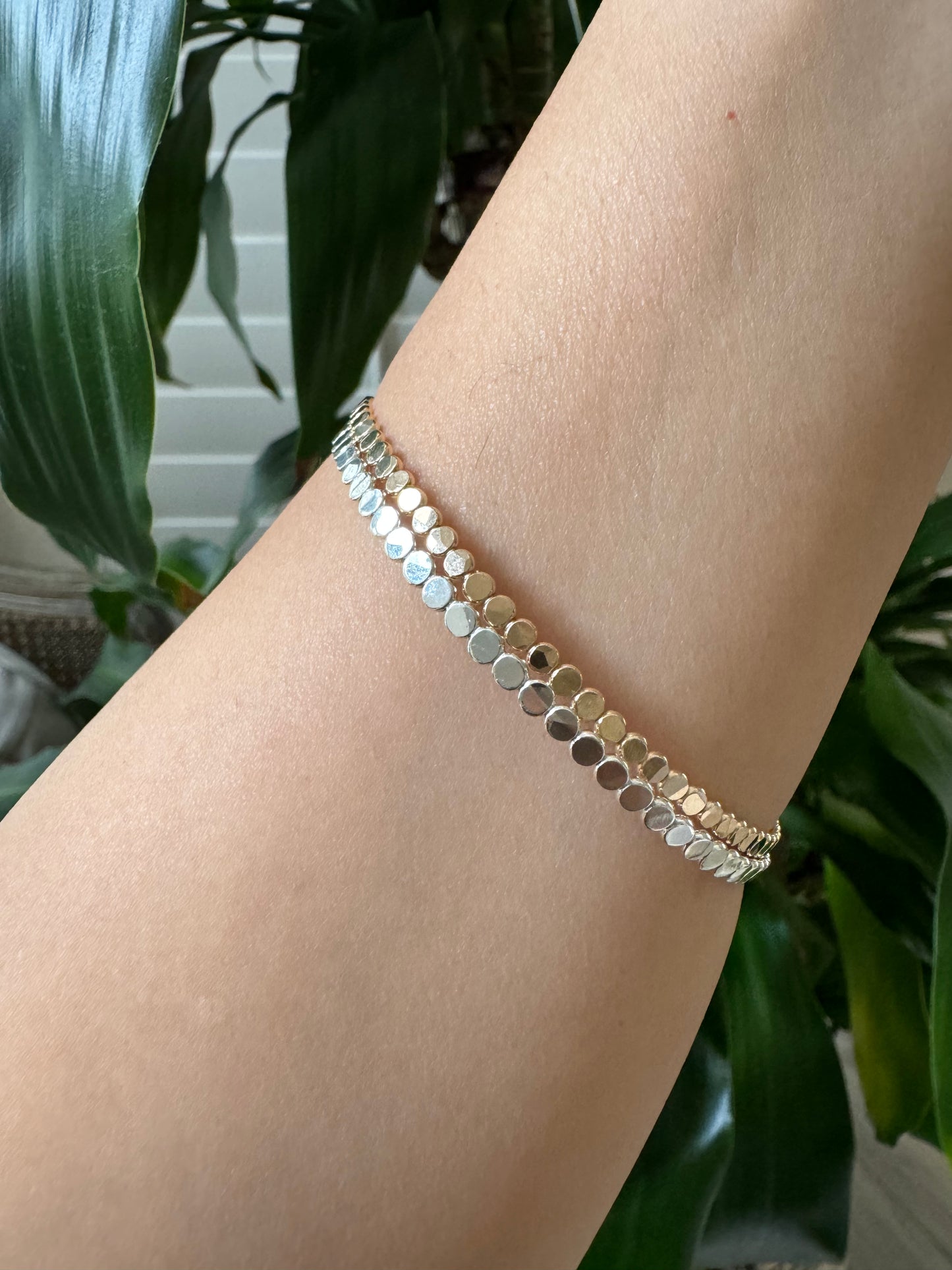 Flat Beaded Bangle