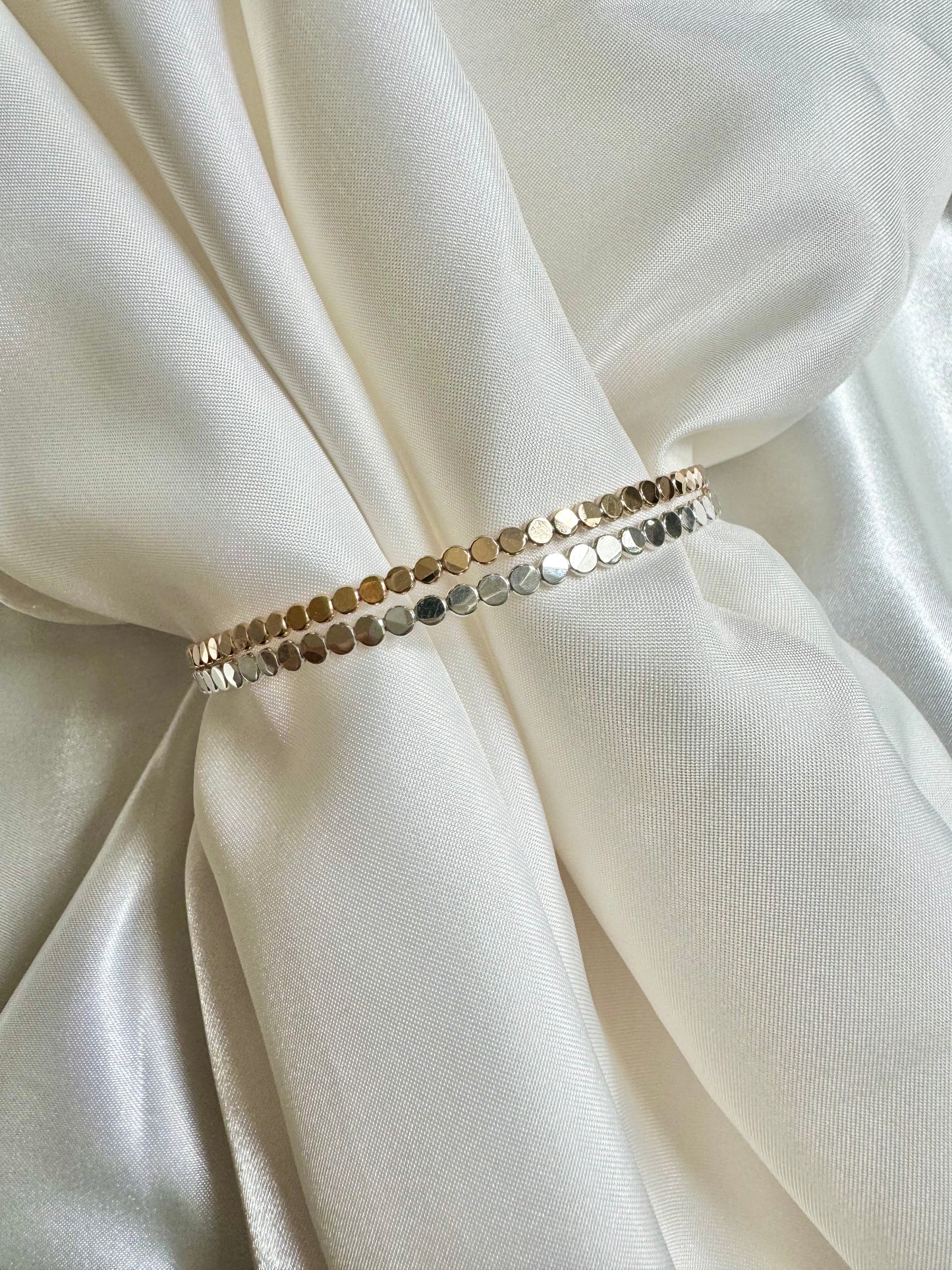 Flat Beaded Bangle